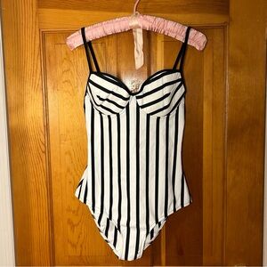 Chanel Striped Black and White One Piece